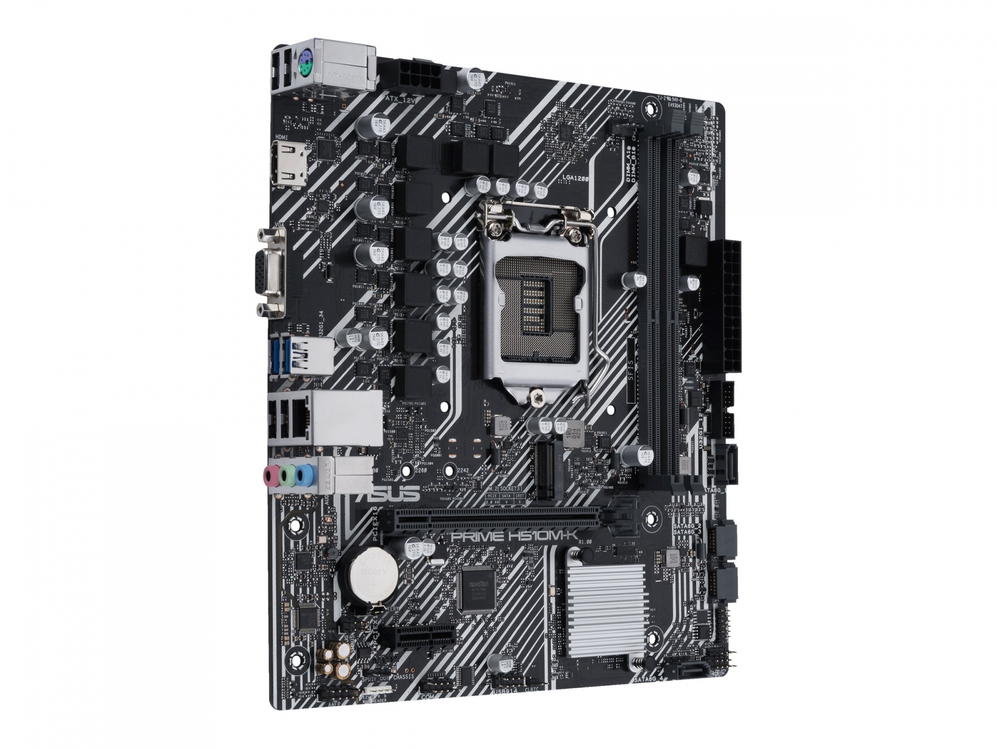 ASUS PRIME H510M-K - Motherboard - micro ATX - LGA1200-Sockel - H510 Chipsatz - USB 3.2 Gen 1 - Gigabit LAN - Onboard-Grafik (CPU erforderlich)