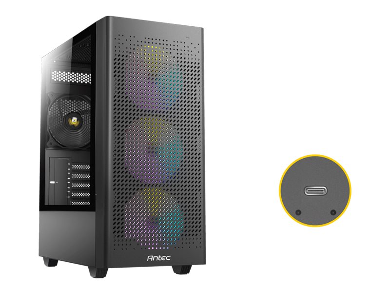 Antec NX Series NX500M - MT - ATX - Seitenteil mit Fenster (gehrtetes Glas)