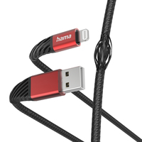 Hama Extreme - 1,5 m - Lightning - USB A - Mnnlich - Mnnlich - Schwarz - Rot