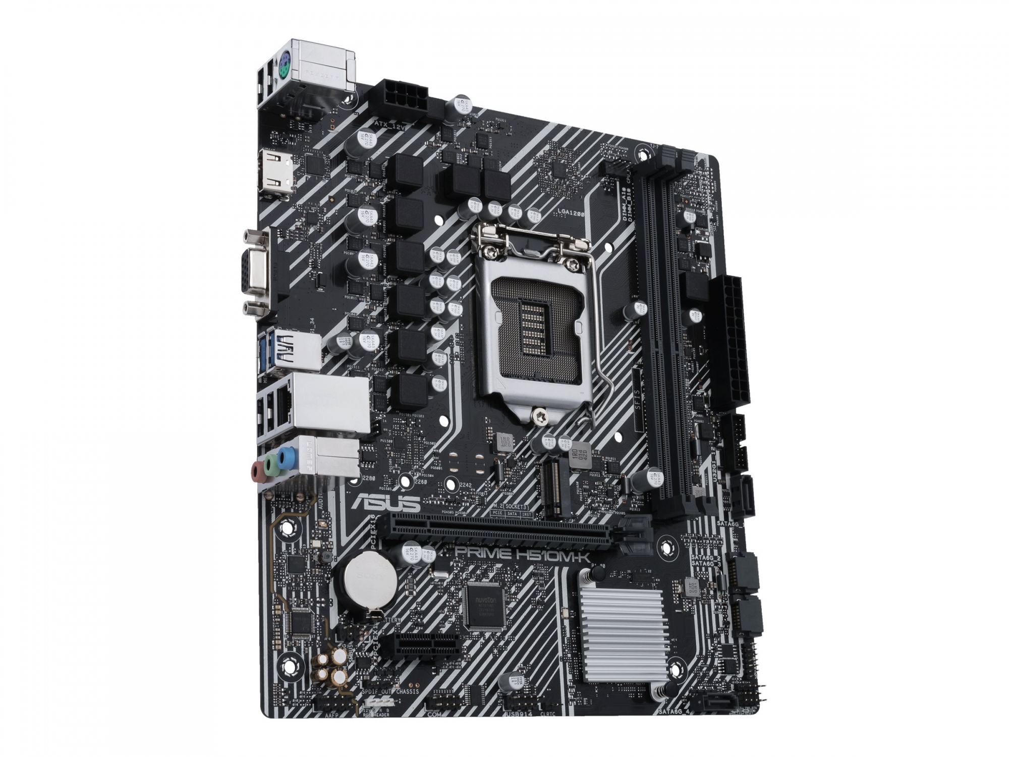 ASUS PRIME H510M-K - Motherboard - micro ATX - LGA1200-Sockel - H510 Chipsatz - USB 3.2 Gen 1 - Gigabit LAN - Onboard-Grafik (CPU erforderlich)